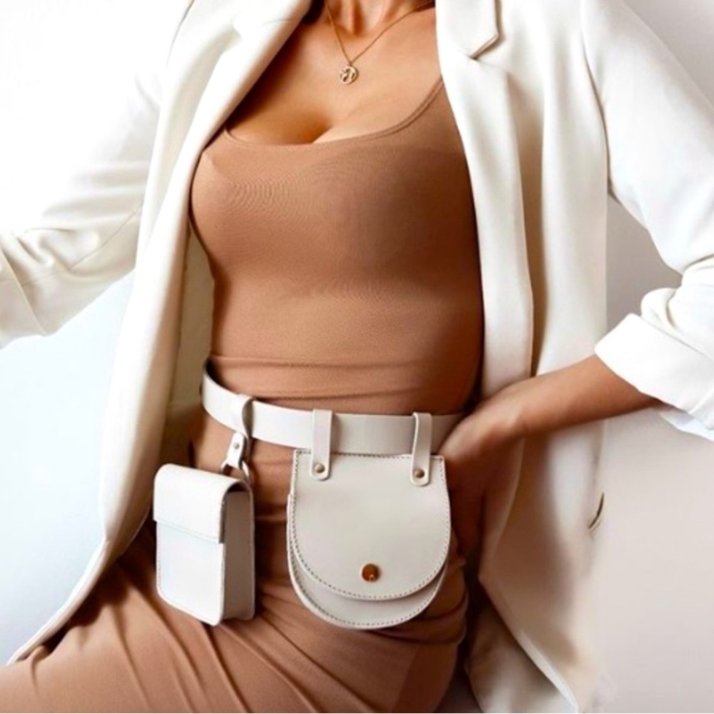 ZARA - LEATHER BELT WITH COIN POCKETS